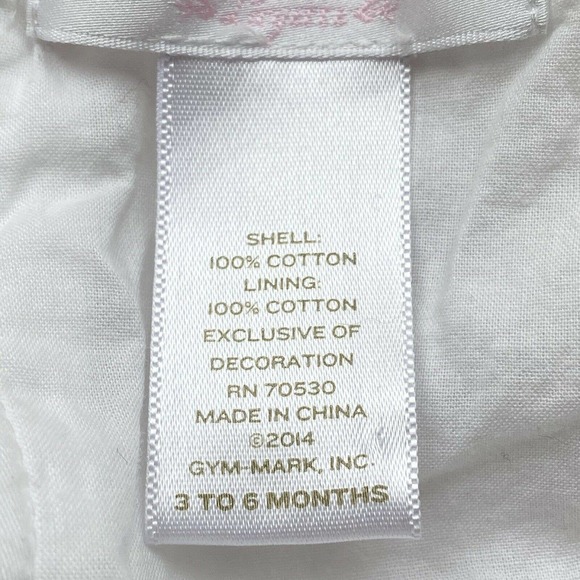 JANIE AND JACK Layette Bunny Dress White Purple Cotton Easter Spring Infant 3-6m - Picture 8 of 8